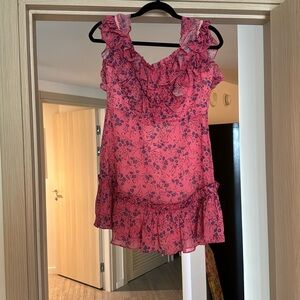 Majorelle off the shoulder mini dress